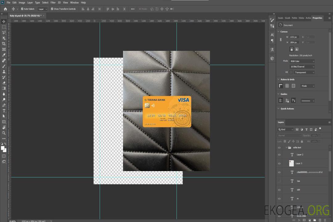 Albanie Tirana visa bancaire avant photolook template Albanie Tirana visa bancaire avant photolook template